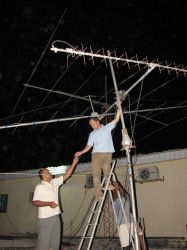 Not too high, but enough for first 2m EME QSO from 9K land